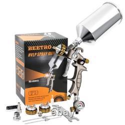 BEETRO HVLP Air Spray Gun, 1000ml Capacity 14.5CFM 30-43psi 1.4mm/1.8mm Nozzles