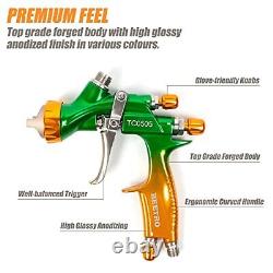 BEETRO HVLP Professional Gravity Feed Air Spray Gun 280-320mm Wide Spray Patt