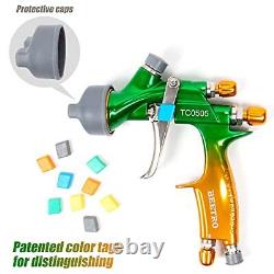 BEETRO HVLP Professional Gravity Feed Air Spray Gun 280-320mm Wide Spray Patt