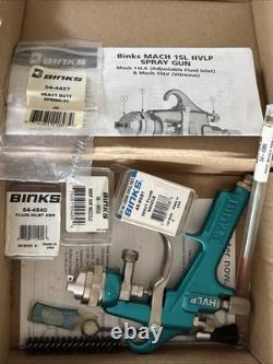 BINKS- MACH 1SLA HVLP spray Gun Mach 1SLA(adjustable Fluid Inlet) & VITREOUS