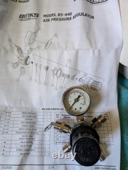 Binks 85-440 Regulator Assembly HVLP Pressure Pot Tank Fluid Flow Air Compressor
