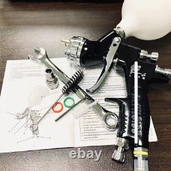 Black Spray Gun TE20 1.3 mm Nozzle PRO HVLP Car Paint Tool Pistol for Devilbiss