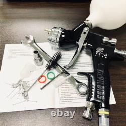 Black Spray Gun TE20 1.3mm Nozzle HVLP PRO Car Paint Tool Pistol for Devilbiss