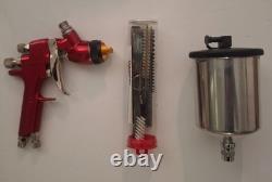 C. A. Technologies Jaguar J100H HVLP Red Spray Gun with Cup
