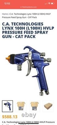 C. A. Technologies Lynx 100H (L100H) HVLP Pressure Feed Spray Gun CAT Pack