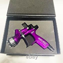 Car Paint Tool Pistol 1.3mm Nozzle Purple CV1 HVLP Spray Gun for Devilbiss