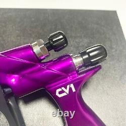 Car Paint Tool Pistol 1.3mm Nozzle Purple CV1 HVLP Spray Gun for Devilbiss