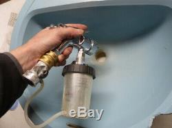 Compact HVLP Turbine Paint Spray Gun with3M PPS bathtub refinisher tight areas