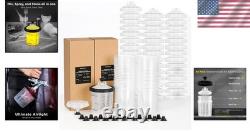 Complete Paint System for HVLP & LVLP Guns 22 Oz Cup with 45 Disposable Liners