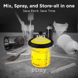 Complete Paint System for HVLP & LVLP Guns 22 Oz Cup with 45 Disposable Liners