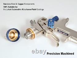 Complete Spraying. 3 Paint Gun Set of High Performance HVLP Air Spray Guns