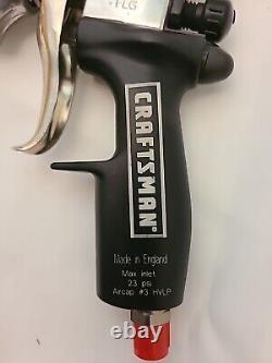 Craftsman By DeVilbiss FLG HVLP Gravity Paint Spray Gun withNo. 3 Tip 1.5 Tip NEW