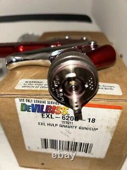 DEVILBISS EXL-620G-18 HVLP Spray Gun, Gravity 5AB33 Open Box