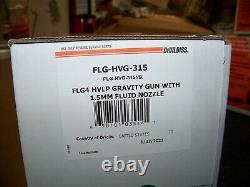 DeVilBiss FLG4 HVLP Gravity Gun with 1.5mm Fluid Nozzle FLG-HVG-315 Kit New