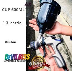 DeVilbiss Basecoat Gravity Spray Gun with DV1-B PLUS HVLP-PLUS Nozzle Size 1.3mm
