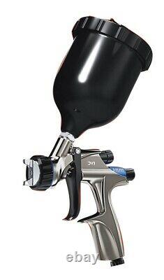 DeVilbiss DV1 HVLP 1.1mm B PLUS Gravity Feed Spray Gun Basecoat B+ Air Cap Withcup