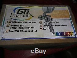 DeVilbiss GTI-620G GTi Millennium HVLP Gravity Feed Spray Gun & Cup 1.3 1.4 1.5