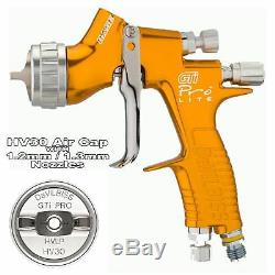 DeVilbiss GTi ProLite GOLD HV30 HVLP Waterbase Basecoat Spray Gun 1.2/1.3mm Tip