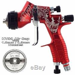 DeVilbiss GTi ProLite Red ALIEN HV30 HVLP Waterbase Basecoat Spray Gun 1.2/1.3mm