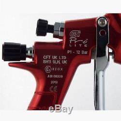 DeVilbiss GTi ProLite Red ALIEN HV30 HVLP Waterbase Basecoat Spray Gun 1.2/1.3mm
