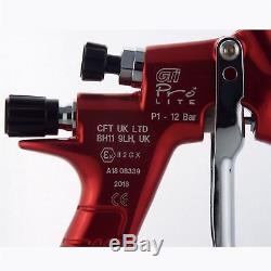 DeVilbiss GTi ProLite Red ALIEN HV30 HVLP Waterbase Basecoat Spray Gun 1.3/1.4mm