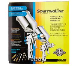 DeVilbiss StartingLine 802343 HVLP Gravity Feed Auto Paint, Primer Spray Gun Kit