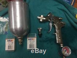 Devilbiss Plus HVLP Spray Gun With Extras 1.2 1.3 1.4 Tips Condition Is Used