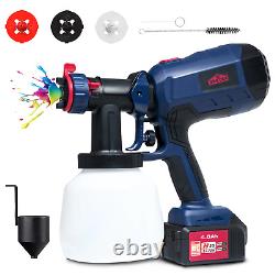 Dextra Cordless Paint Sprayer Gun, 20V HVLP Spray Gun with 4.0Ah Battery