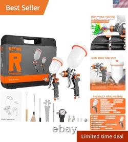 Dual Nozzle HVLP Paint Sprayer with Toolbox Perfect for Auto Paint & Home Décor