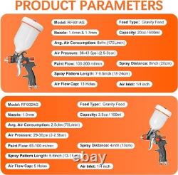 Dual Nozzle HVLP Paint Sprayer with Toolbox Perfect for Auto Paint & Home Décor