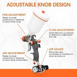 Dual Nozzle HVLP Paint Sprayer with Toolbox Perfect for Auto Paint & Home Décor