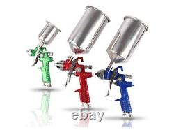 ETOSHA HVLP Spray Gun Set 3pcs, Auto Paint Primer withAir Regulator & Maintenance