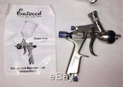 Eastwood Concours HVLP spray gun with multiple fluid tips