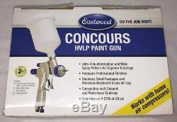 Eastwood Concours HVLP spray gun with multiple fluid tips