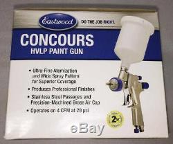 Eastwood Concours HVLP spray gun with multiple fluid tips