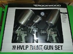 Eastwood Rockwood 10 Piece HVLP Paint Gun Set