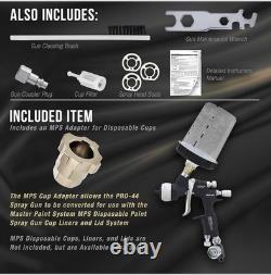 Elite PRO-44 Series High Performance HVLP Spray Gun with 1.3mm Tip & Regulator