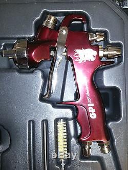 GPI PRO HVLP GRAVITY SPRAYGUN KIT IN CASE 1.3mm/1.8mm TIPS INCLUDED SPRAY GUN