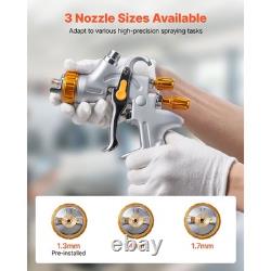 HVLP 3 Nozzles Air Spray Gun 600ml Automotive