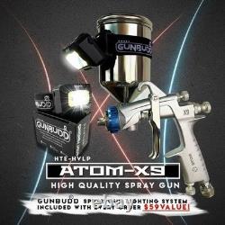 HVLP ATOM Mini-X9 Spray Gun for Car Body Painting WITH FREE GunBudd Light HVLP ATOM Mini-X9 Spray Gun for Car Body Painting WITH FREE GunBudd Light