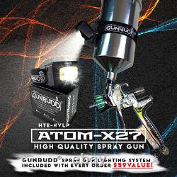 HVLP ATOM- X27 Gun Spray Paint WITH FREE GUNBUDD ULTRA LIGHTING SYSTEM