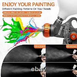 HVLP Air Gravity Spray Gun Sets 2-Spray Paint Gun 1.0mm 100ml & 1.4/1.7mm