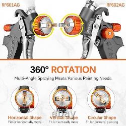 HVLP Air Gravity Spray Gun Sets 2-Spray Paint Gun 1.0mm 100ml & 1.4/1.7mm