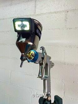 HVLP Atom X9 Auto Spray Paint Gun Solvent/Waterborne with FREE GUNBUDD Light