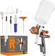 Hvlp Spray Gun Kit Air Paint Sprayer Gun With 1.3mm Nozzle 600cc Cup Easy