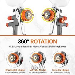 HVLP Spray Gun Kit Air Paint Sprayer Gun with 1.3mm Nozzle 600CC Cup Easy