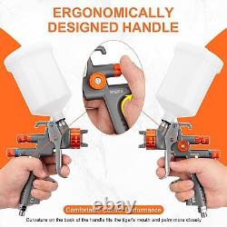 HVLP Spray Gun Kit Air Paint Sprayer Gun with 1.3mm Nozzle 600CC Cup Easy