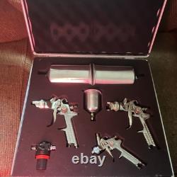 HVLP Spray Gun Kit with 1.4mm, 1.7mm, 2.0mm Nozzles 600cc Cup for Car Primer