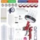 Hvlp Spray Gun With 1.4/1.7/2.0/2.5/3.0mm 5 Nozzles, Air Spray Paint Gun With10