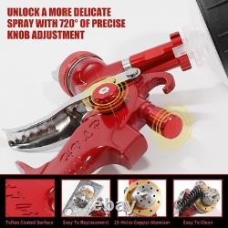 HVLP Spray Gun With 1.4/1.7/2.0/2.5/3.0mm 5 Nozzles, Air Spray Paint Gun With10